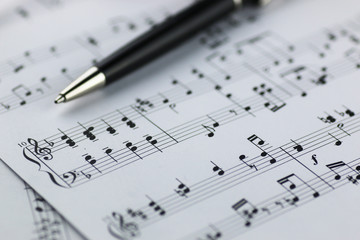 notes and Christmas balls