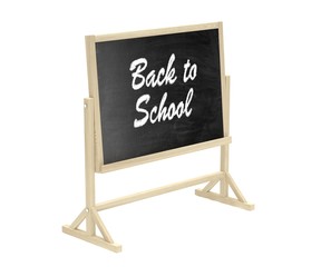 Back to School concept. Blackboard, chalkboard isolated on white