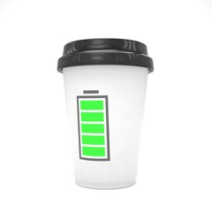 Coffee to go on white