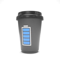 Coffee to go on white