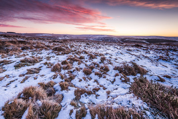 Cold morning sunsrise in Dartmoor