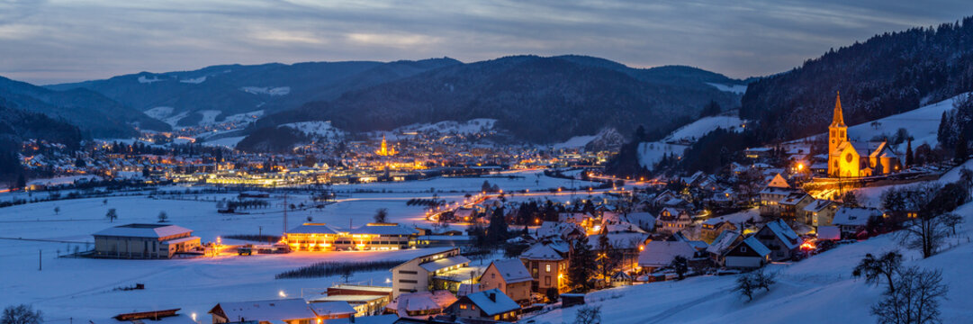 Panorama Winterlandschaft im Schwarzwald