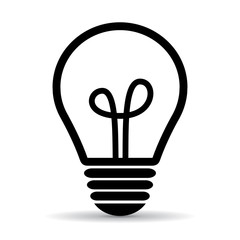 Light bulb vector icon