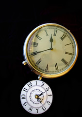 Old VIntage clocks black background