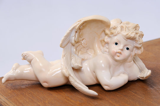 Valentine's day. Vintage angel porcelain.