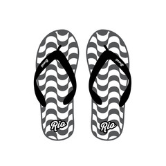 Flip flops with Copacabana beach pattern