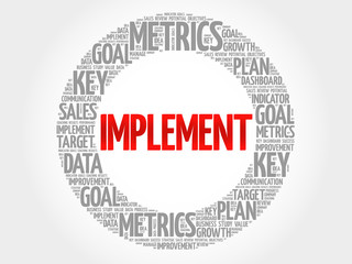 Implement circle word cloud, business concept background
