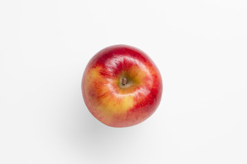 Red apple on a light white background