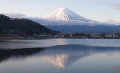 Fuji mountain with reflection
