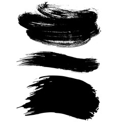  Three Brush Strokes, hand painted vector elements