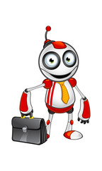 Red And White Robot Character