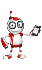 Red And White Robot Character