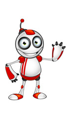 Red And White Robot Character