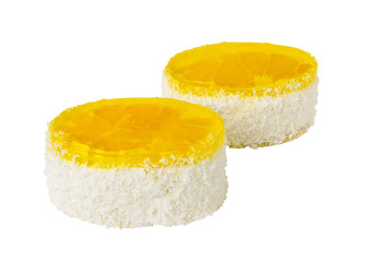 Delicious biscuit cake with orange