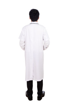 Rear view of medical doctor