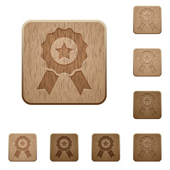 Award wooden buttons