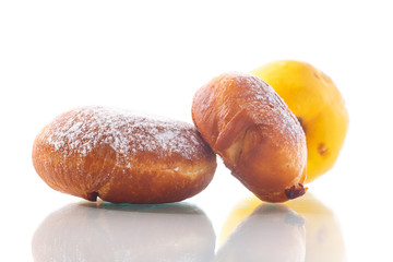 fried donuts with quince inside