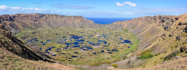 Tuinposter View of Rano Kau Volcano Crater on Easter Island, Chile © kovgabor79