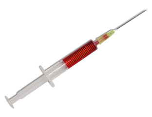 Fototapeta premium Syringe with needle and medicine 