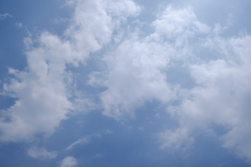 Obraz premium Abstract White clouds on a blue sky background