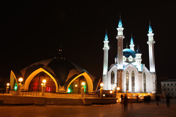 Kul Sharif (Qolsherif, Kol Sharif, Qol Sharif) Mosque in Kazan Kremlin. Main Jama Masjid in Kazan...