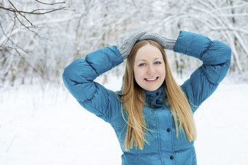 Young beautiful blonde woman