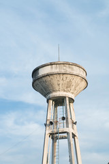 Water tank for storing water for use in the village.