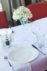 knife with fork and plate