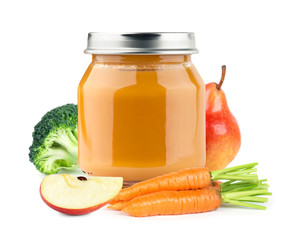 Baby puree with fruits and vegetables