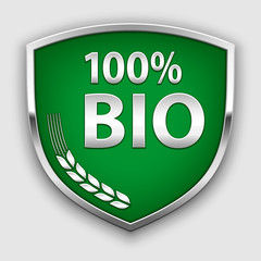 100% bio plate in silver frame
