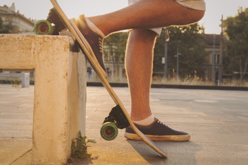 Man with skateboarding. © Kitja