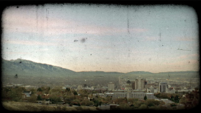 Downtown SLC 1. Vintage stylized video clip.
