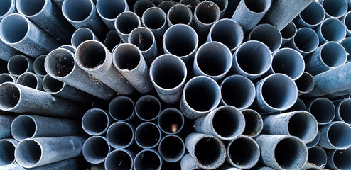 Rusty iron pipe , selective focus