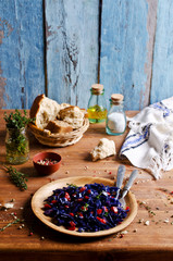 Steamed vegetables with spices