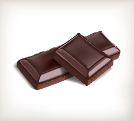 Piece of chocolate.Vector.EPS10
