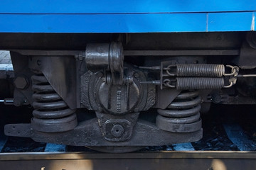 Obraz na płótnie Canvas Wheels of a railroad car