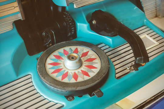 Close up of a vintage jukebox