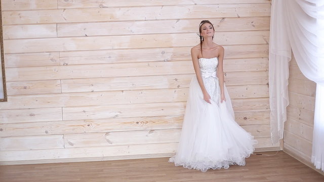 beautiful model (bride) at a photo shoot