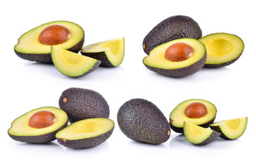 avocado on white background