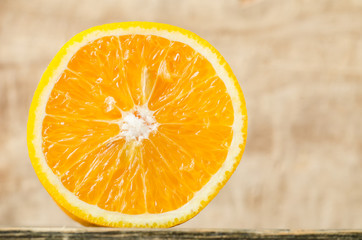 Fresh navel orange fruit on wooden background,healthy food