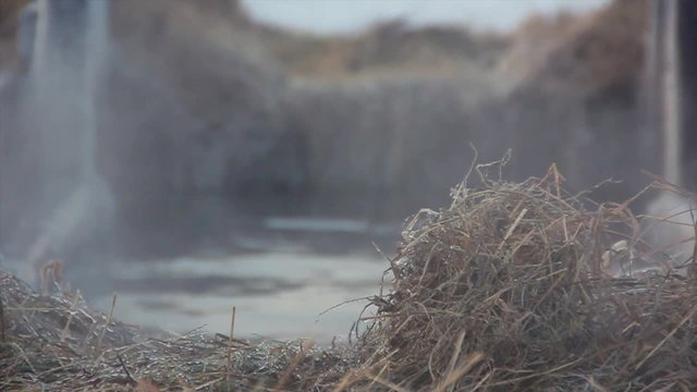 Steam over the ice-hole on the Epiphany in Russia