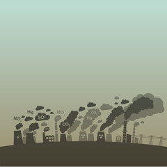 Pollution from old power plants and heavy industry. 
