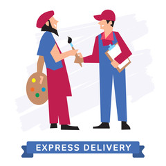 Express Delivery Symbols, Vector icon.