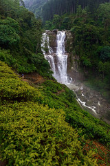 Fototapeta na wymiar waterfall Ramboda in Sri Lank