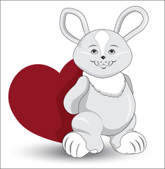 rabbit with heart