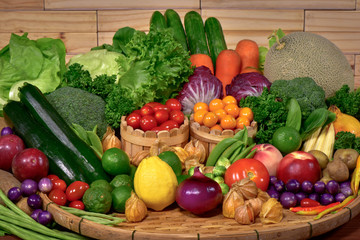 Fresh organic vegetables for healthy