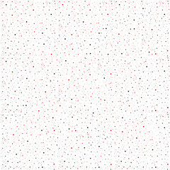 A simple abstract background of random small red and black spots