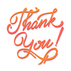 Thank You Hand lettering handmade vector soft calligraphy