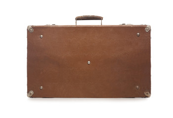 Old brown suitcase.