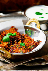 carrot fritters with yogurt